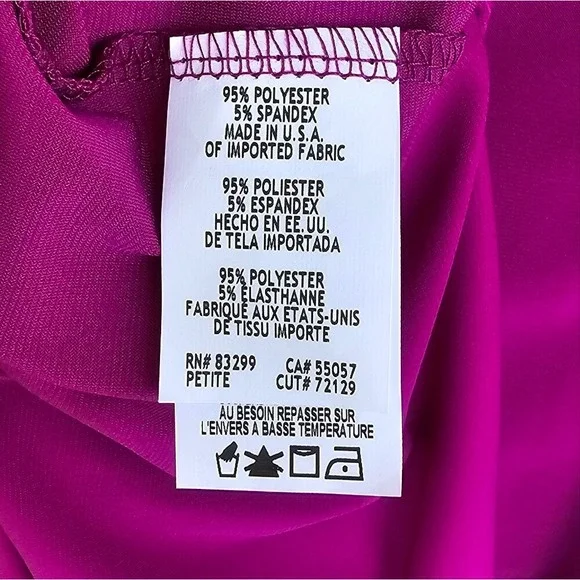 TIANA B Women Sleeveless Keyhole‎ Neck Violet Red Mini A-line Dress Size 12P NWT - Picture 6 of 7